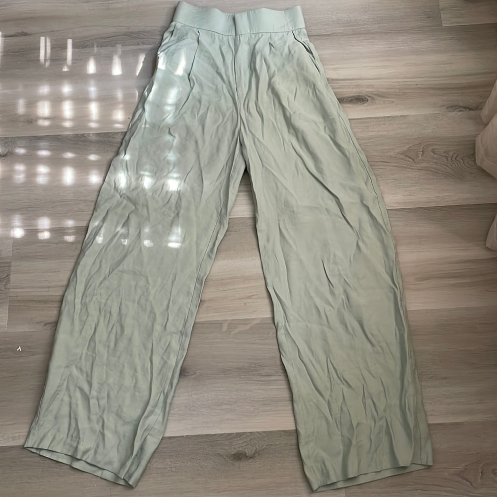 Zara Mint Green Palazzo Pants